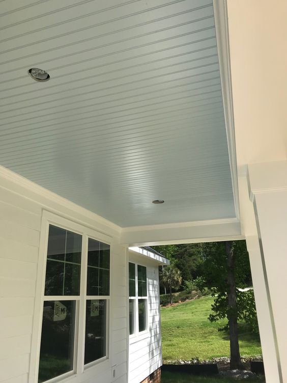 Porch Ceiling with Sherwin Williams Atmospheric