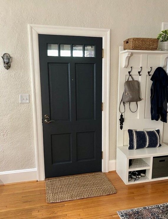 Sherwin Williams Cyberspace on cabinets and a front door.02