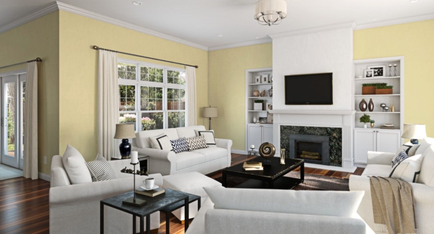Sherwin Williams Moonraker pairs nicely with white neutrals and shades of gold. (2)