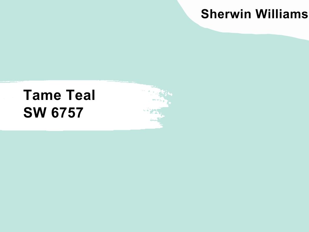 Sherwin Williams Tame Teal SW 6757