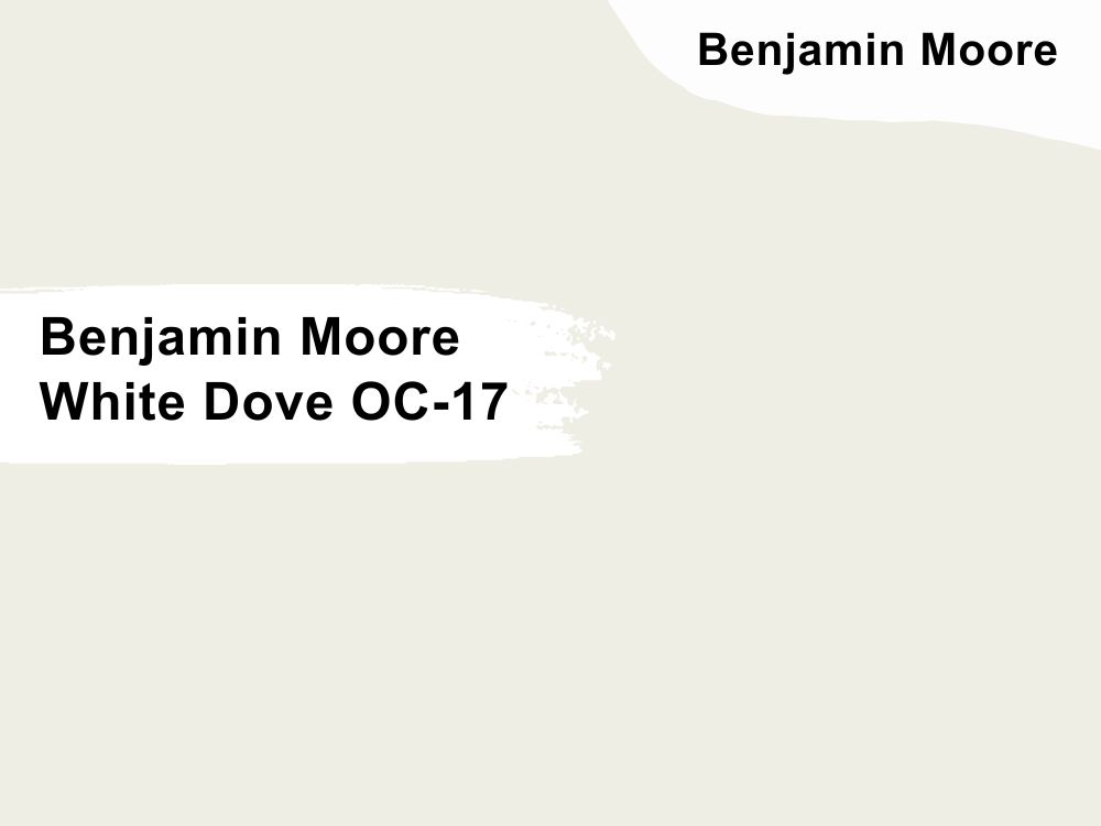 1. Benjamin Moore White Dove OC-17