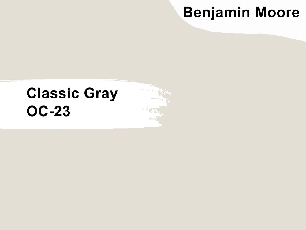 1. Benjamin Moore’s Classic Gray OC-23