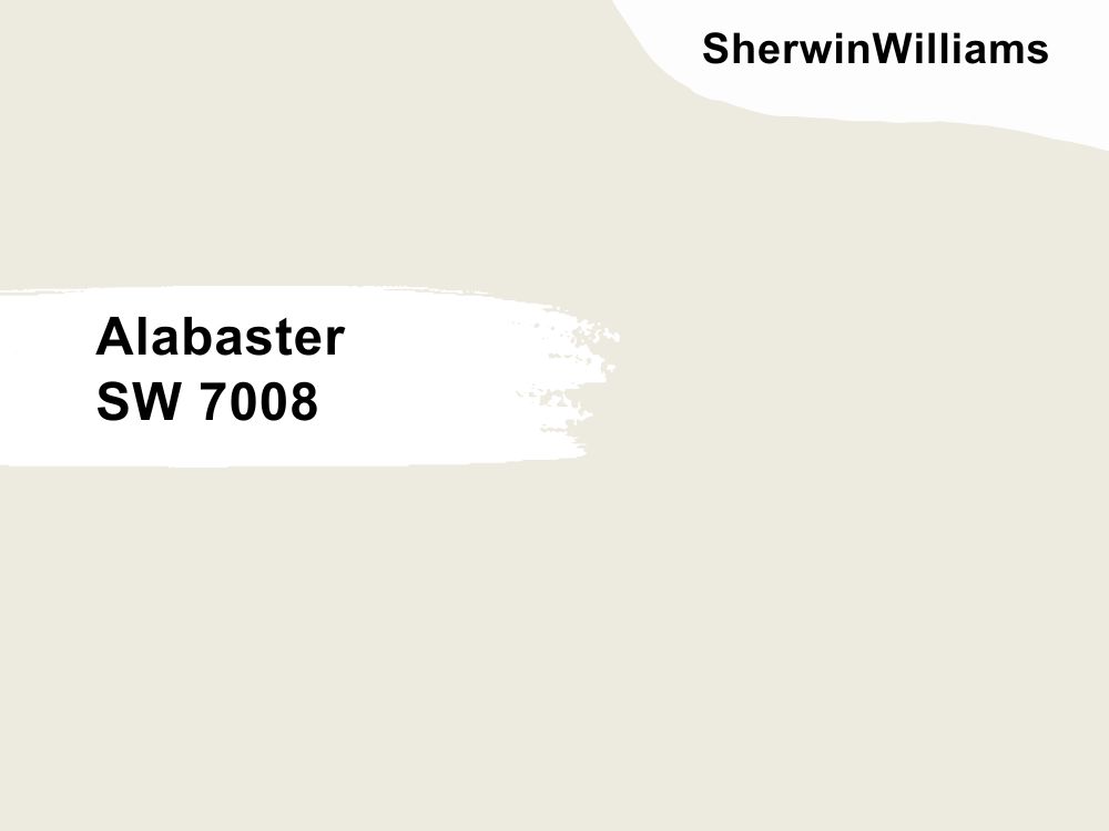 1. Sherwin Williams Alabaster SW 7008