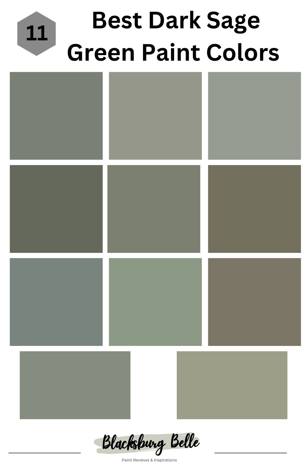 11 Best Dark Sage Green Paint Colors