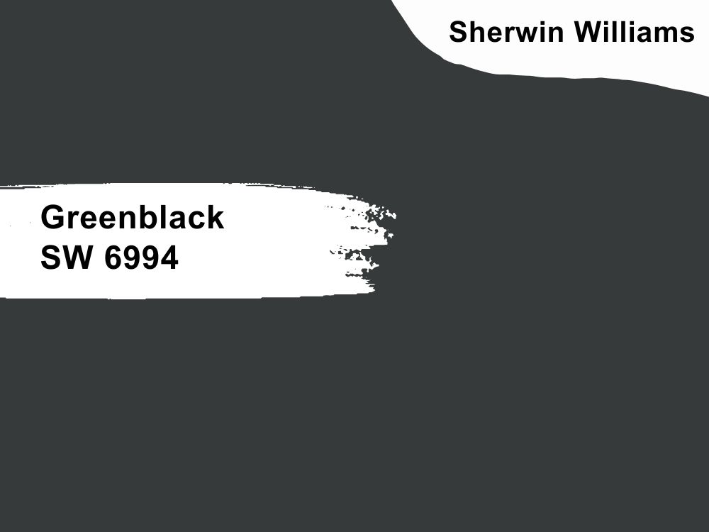 11. Sherwin Williams Greenblack SW 6994