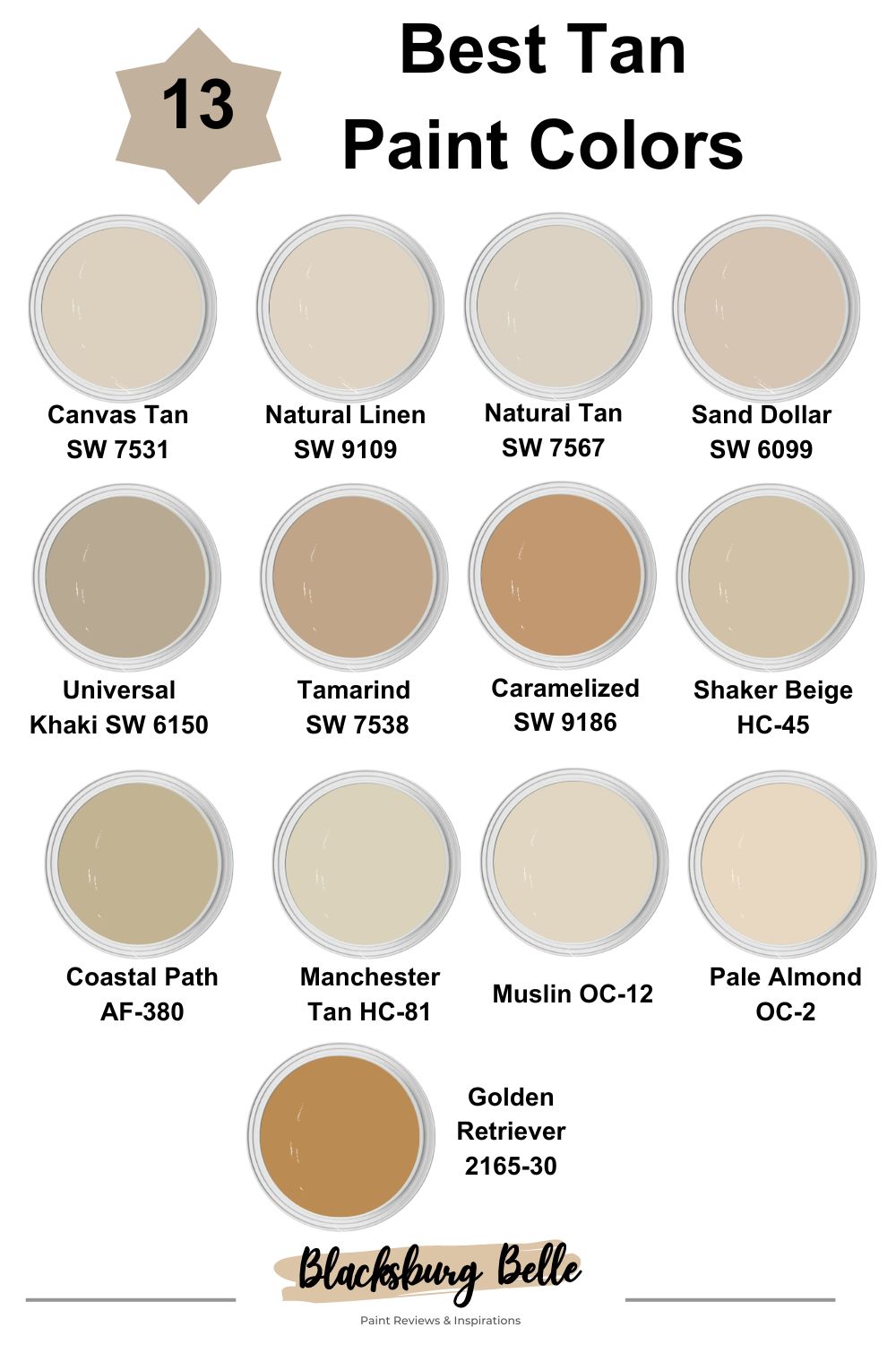 13 Best Tan Colors for Interior Light to Dark