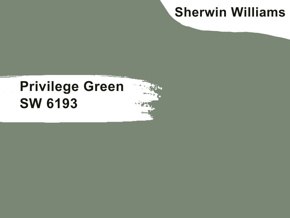 15. Privilege Green SW 6193