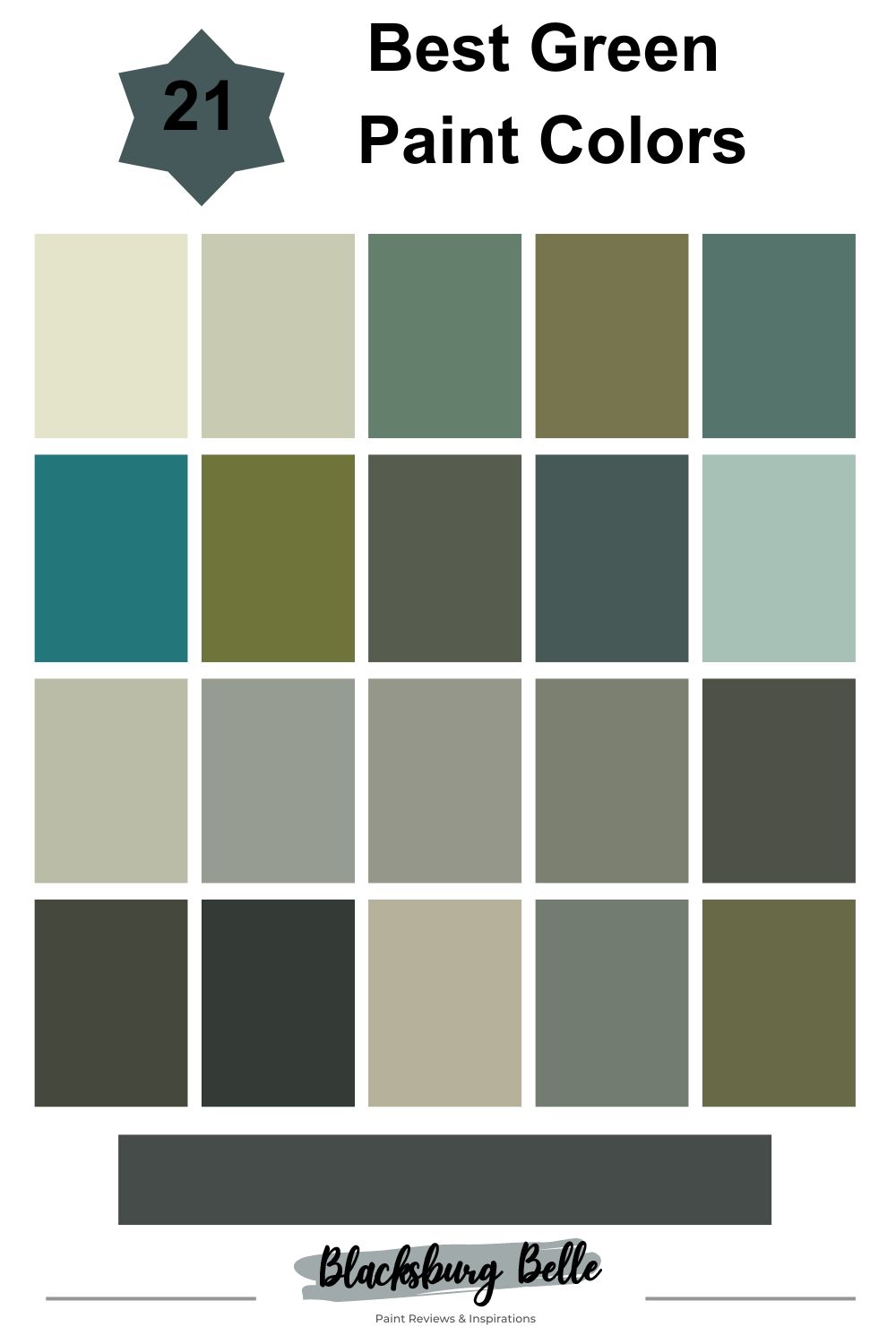 21 Best Green Paint Colors From Light to Dark Green