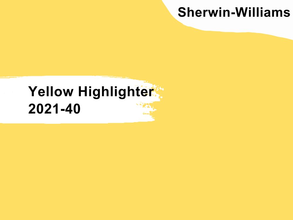 22. Yellow Highlighter 2021-40 Benjamin Moore