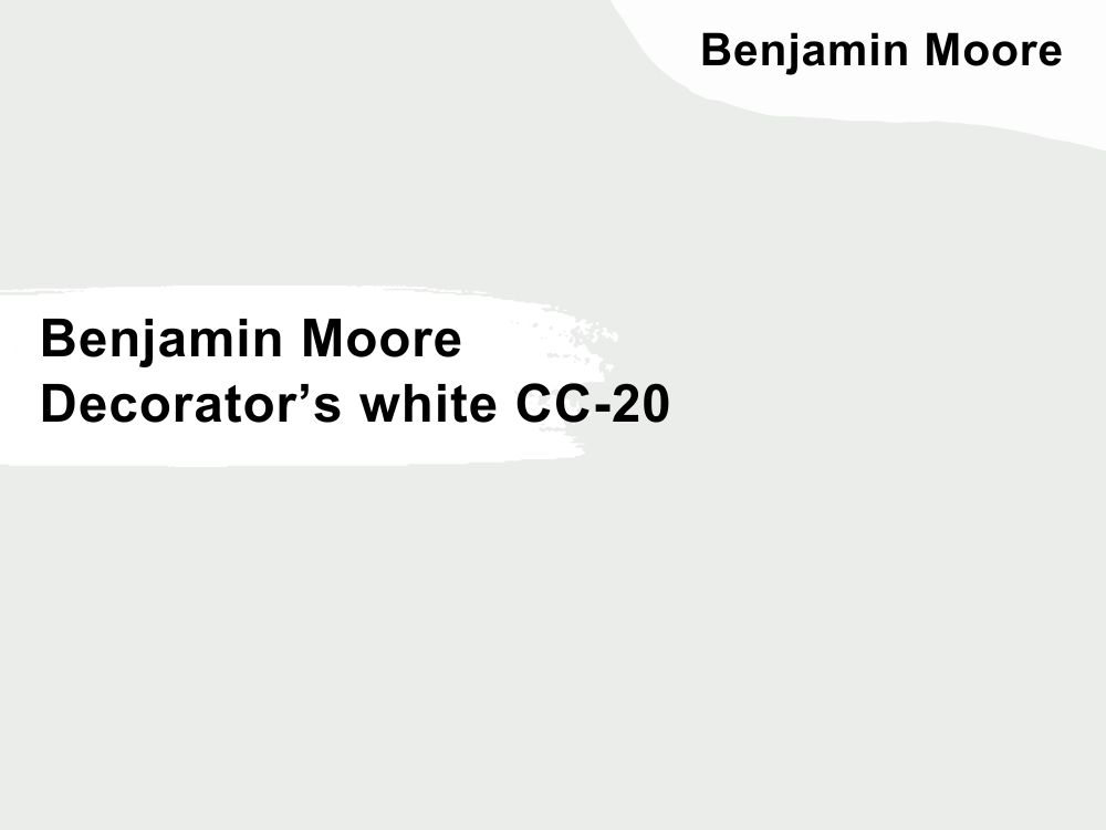 5. Benjamin Moore Decorator’s white CC-20