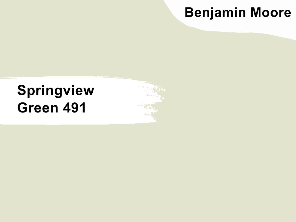 8. Benjamin Moore Springview Green 491