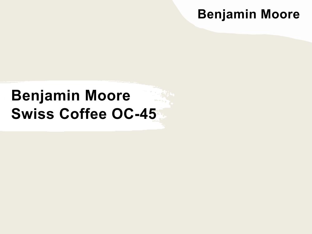 8. Benjamin Moore Swiss Coffee OC-45