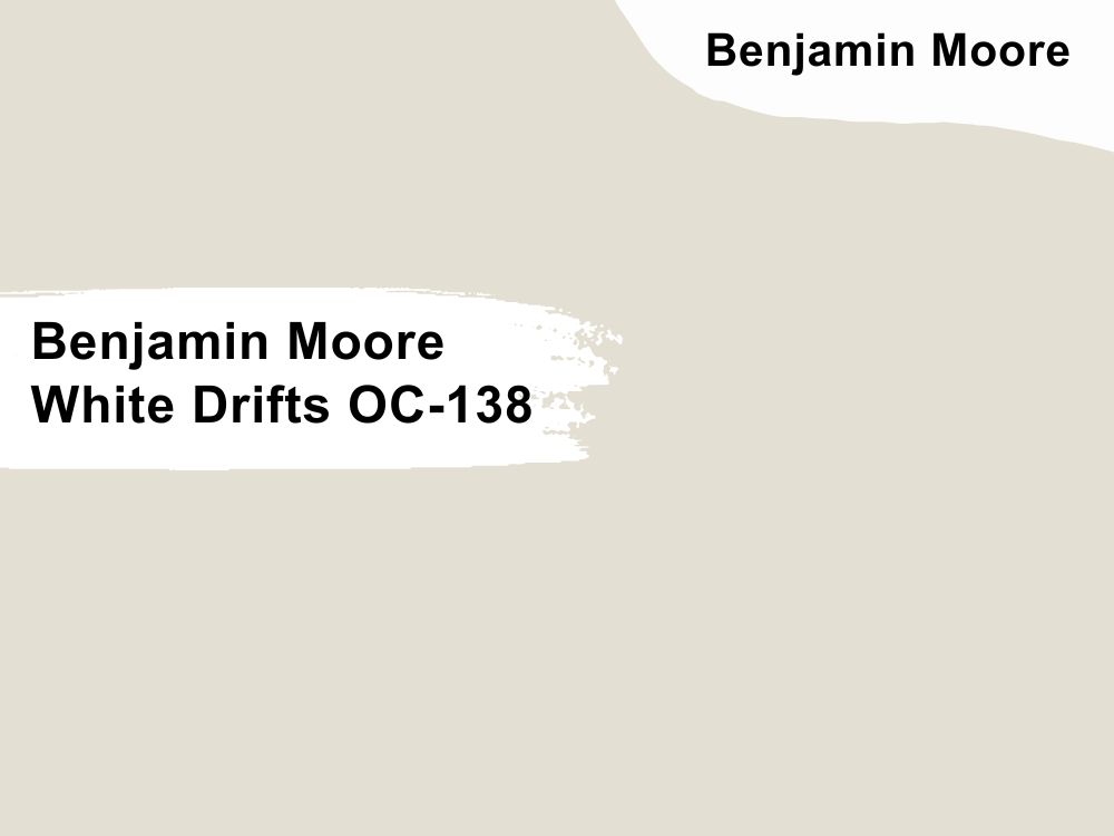 9. Benjamin Moore White Drifts OC-138