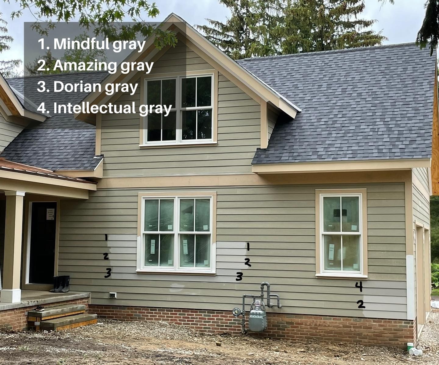Mindful Gray Vs Agreeable Gray on Exterior