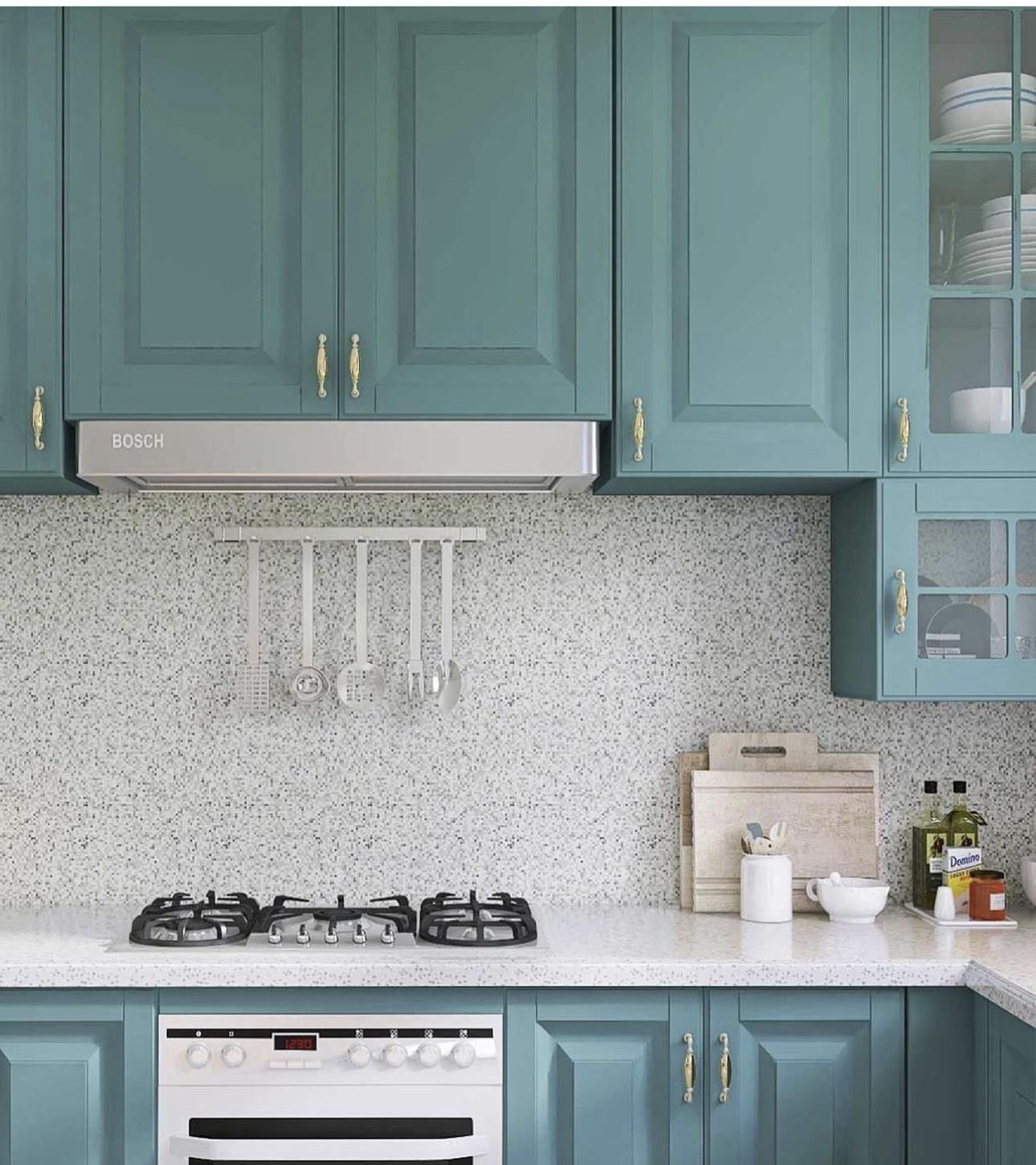 (Upgrade your kitchen with Benjamin Moore Aegean Teal)