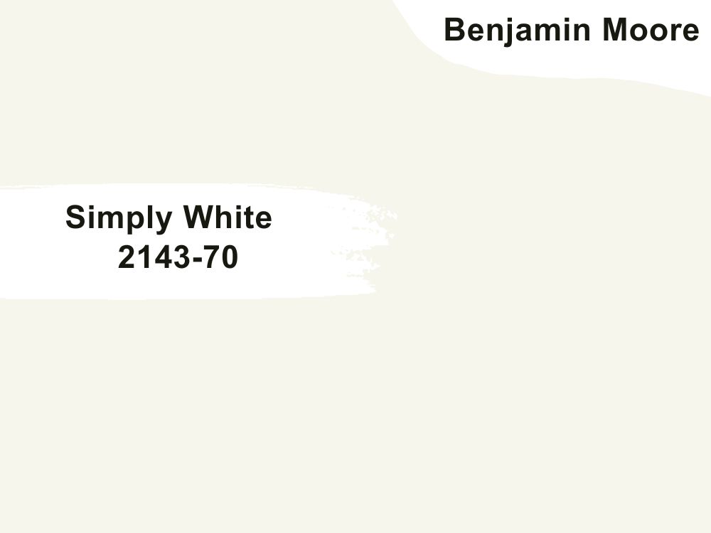 3. Benjamin Moore Simply White 2143-70