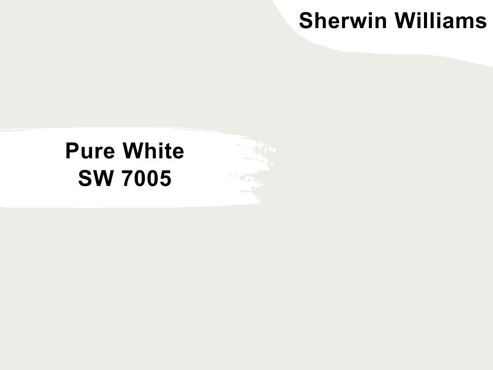 4. Sherwin Williams Pure White SW 7005
