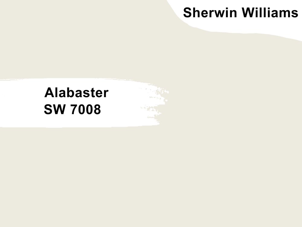 6. Sherwin Williams Alabaster SW 7008