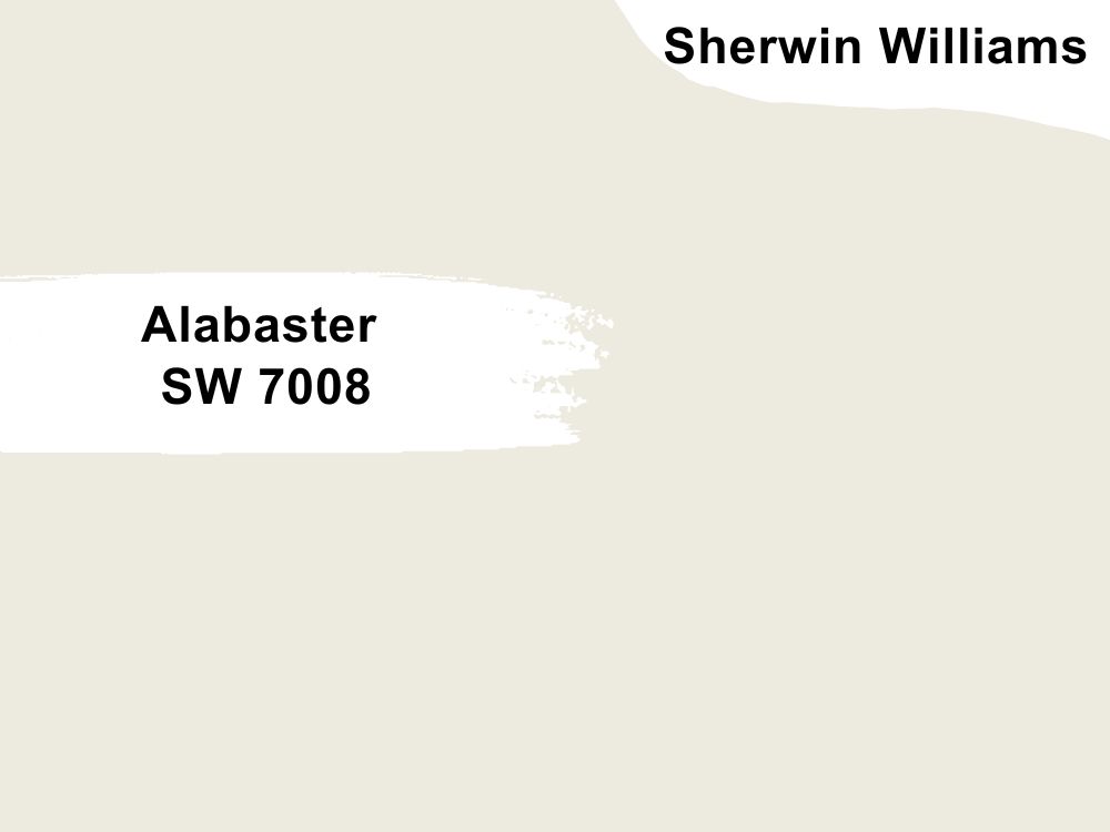 9.Sherwin Williams Alabaster SW 7008