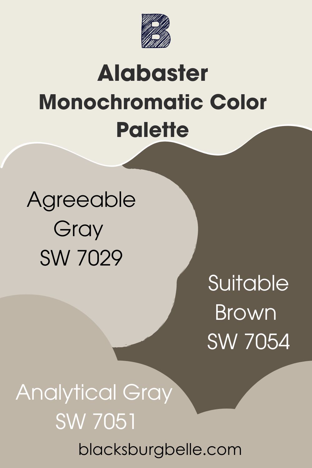 Alabaster Monochromatic Color Palette