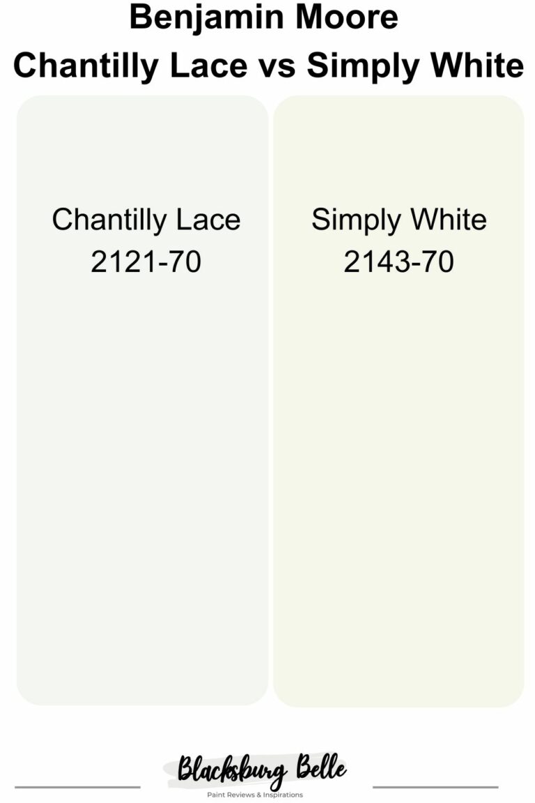 Benjamin Moore Chantilly Lace vs Simply White