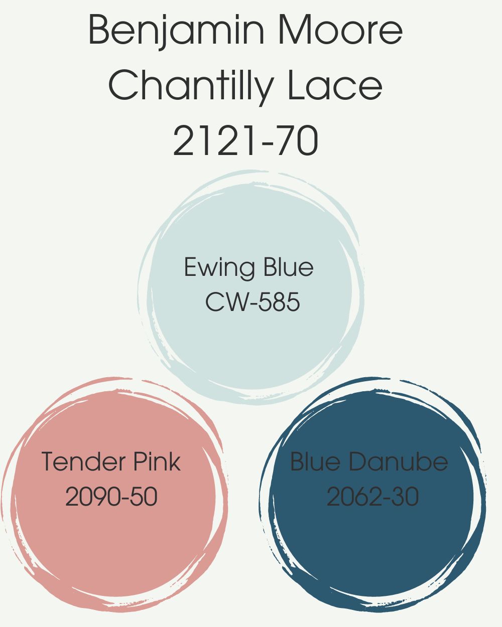 Color Palette for Benjamin Moore Chantilly Lace