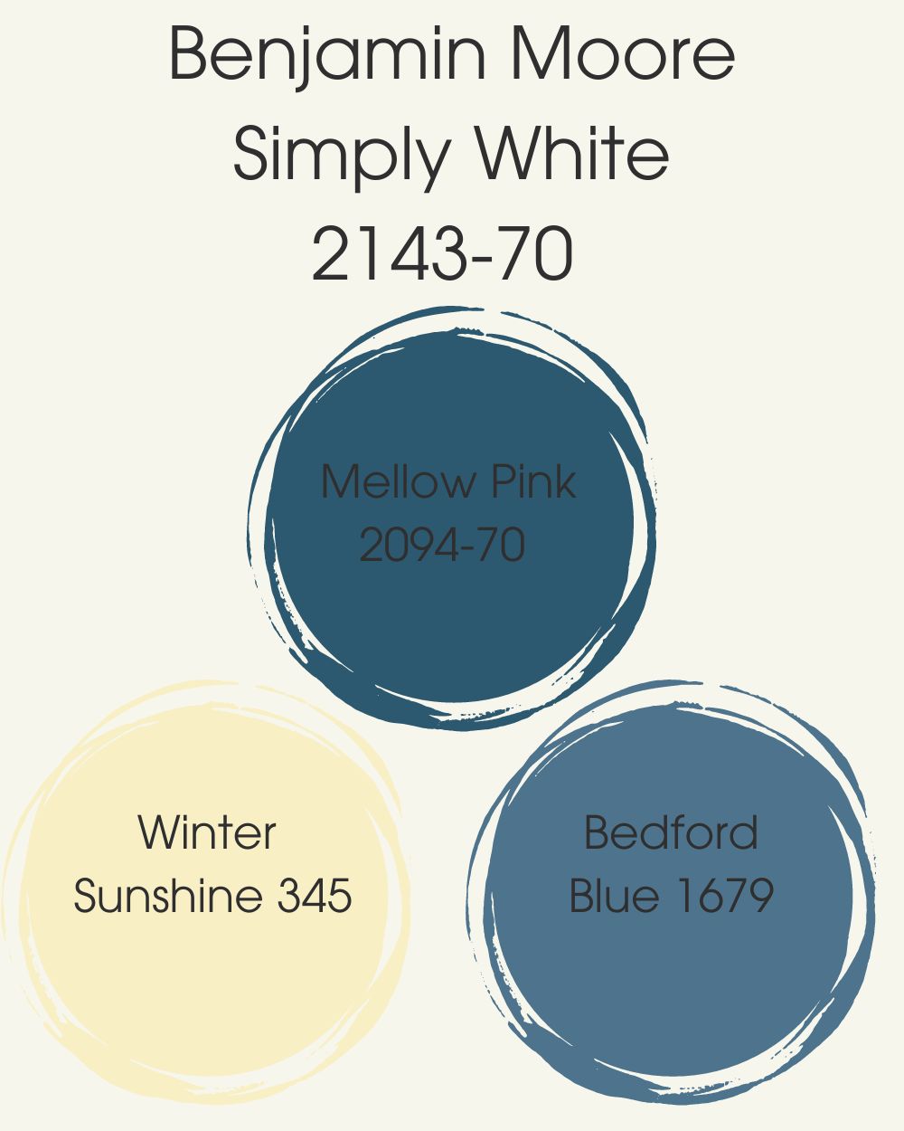 Color Palette for Benjamin Moore Simply White