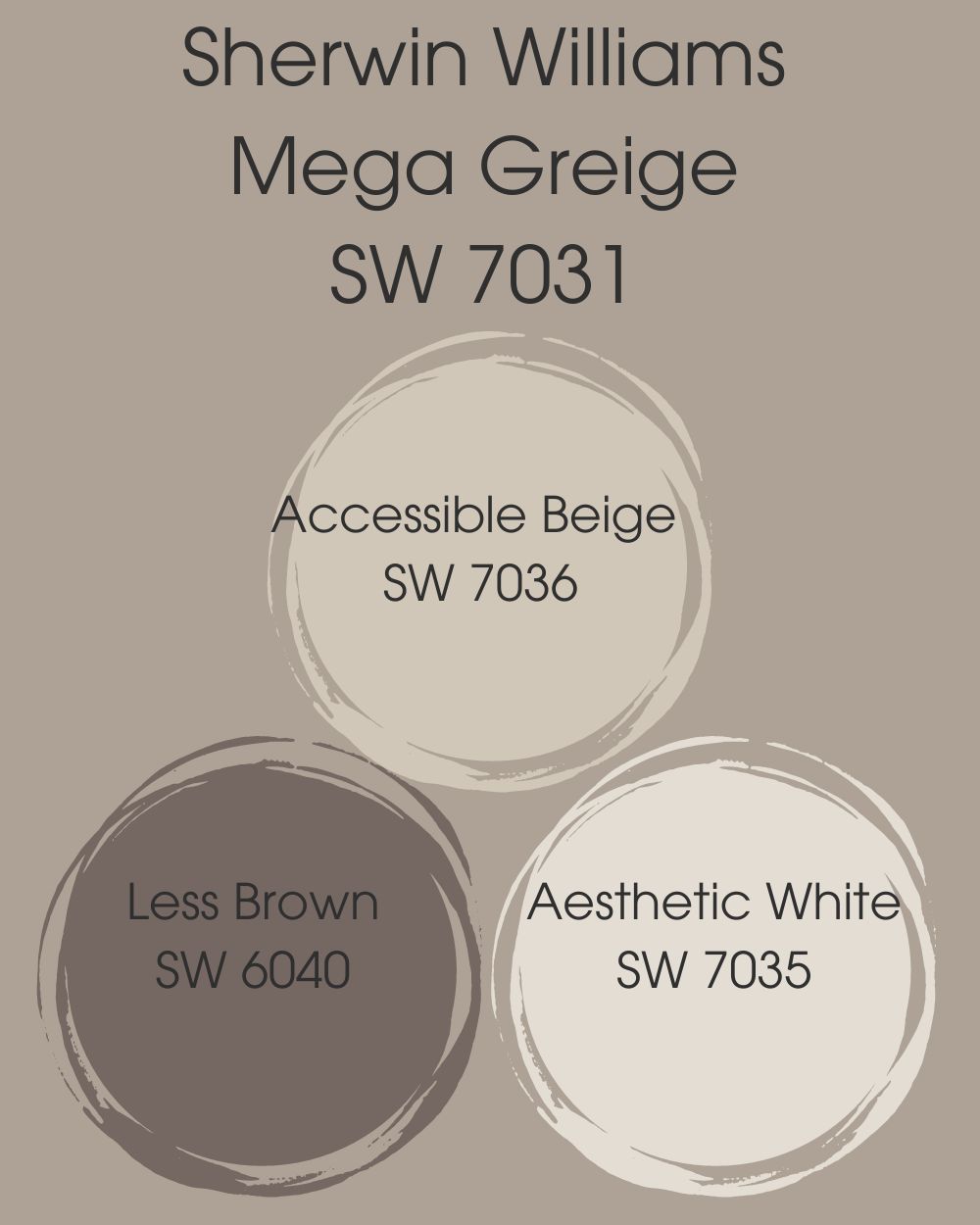 Color Palette for SW Mega Greige