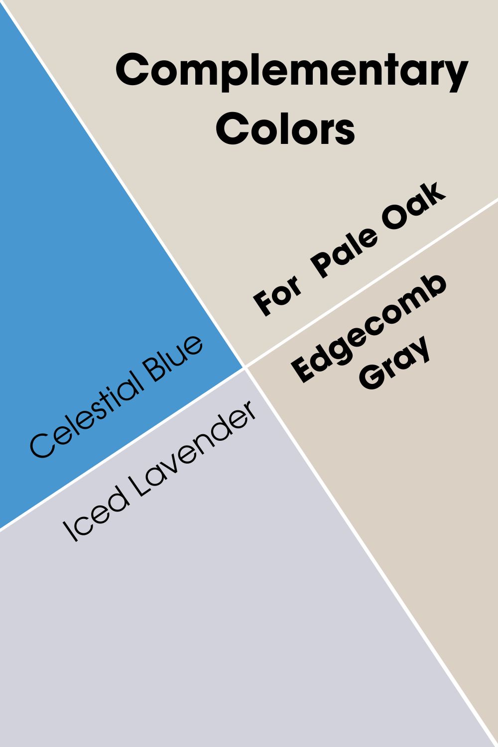 Complementary Colors for Benjamin Moore Pale Oak and Edgecomb Gray