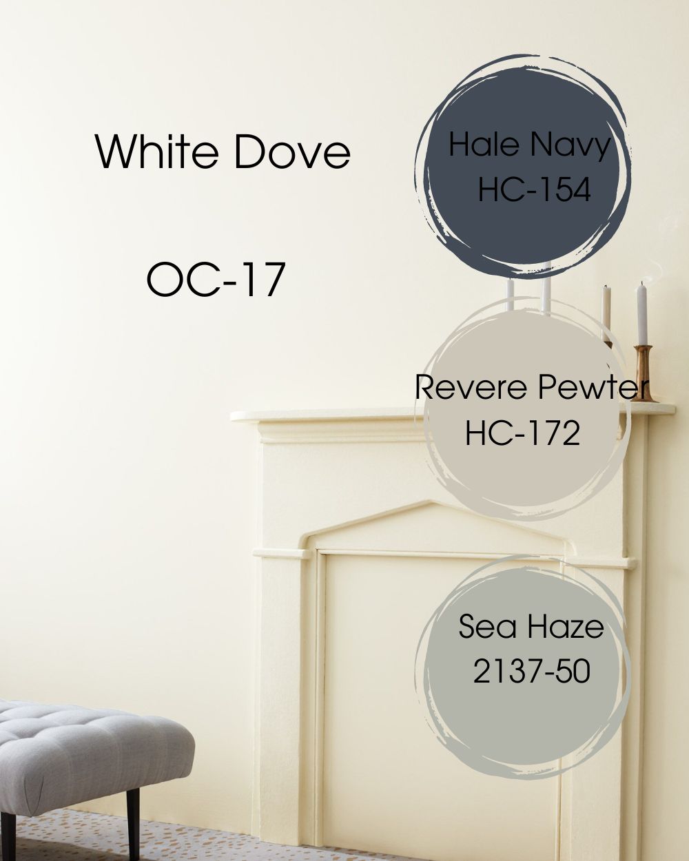 Complementary Colors for White Dove