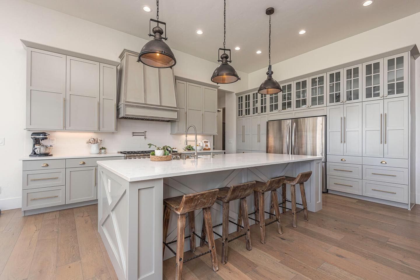 Mindful Gray On Kitchen Cabinets