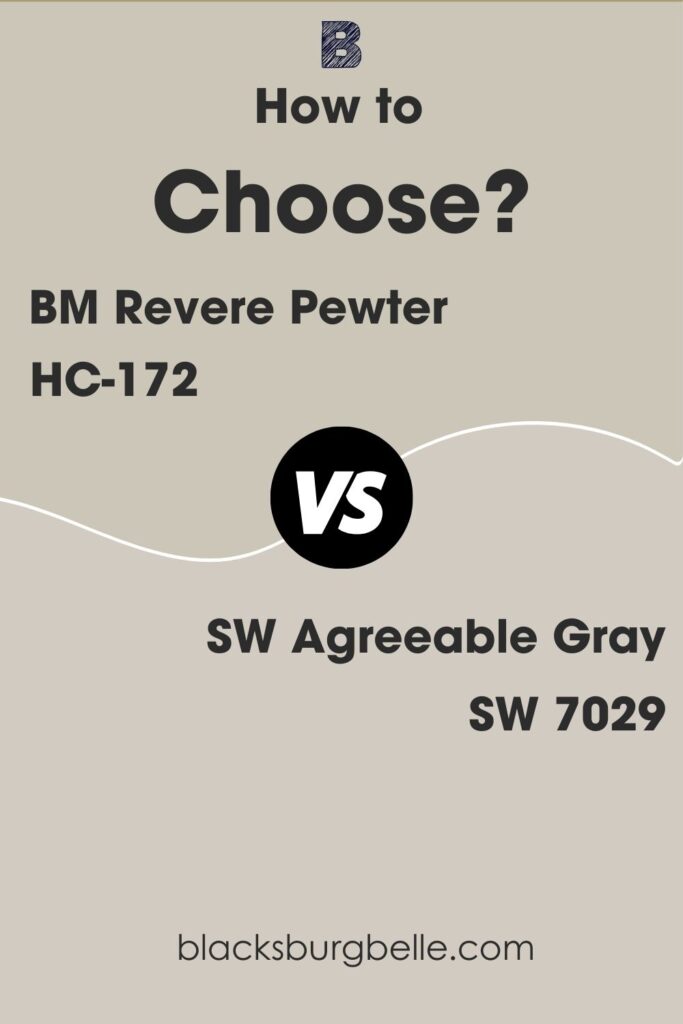 Revere Pewter Vs Agreeable Gray