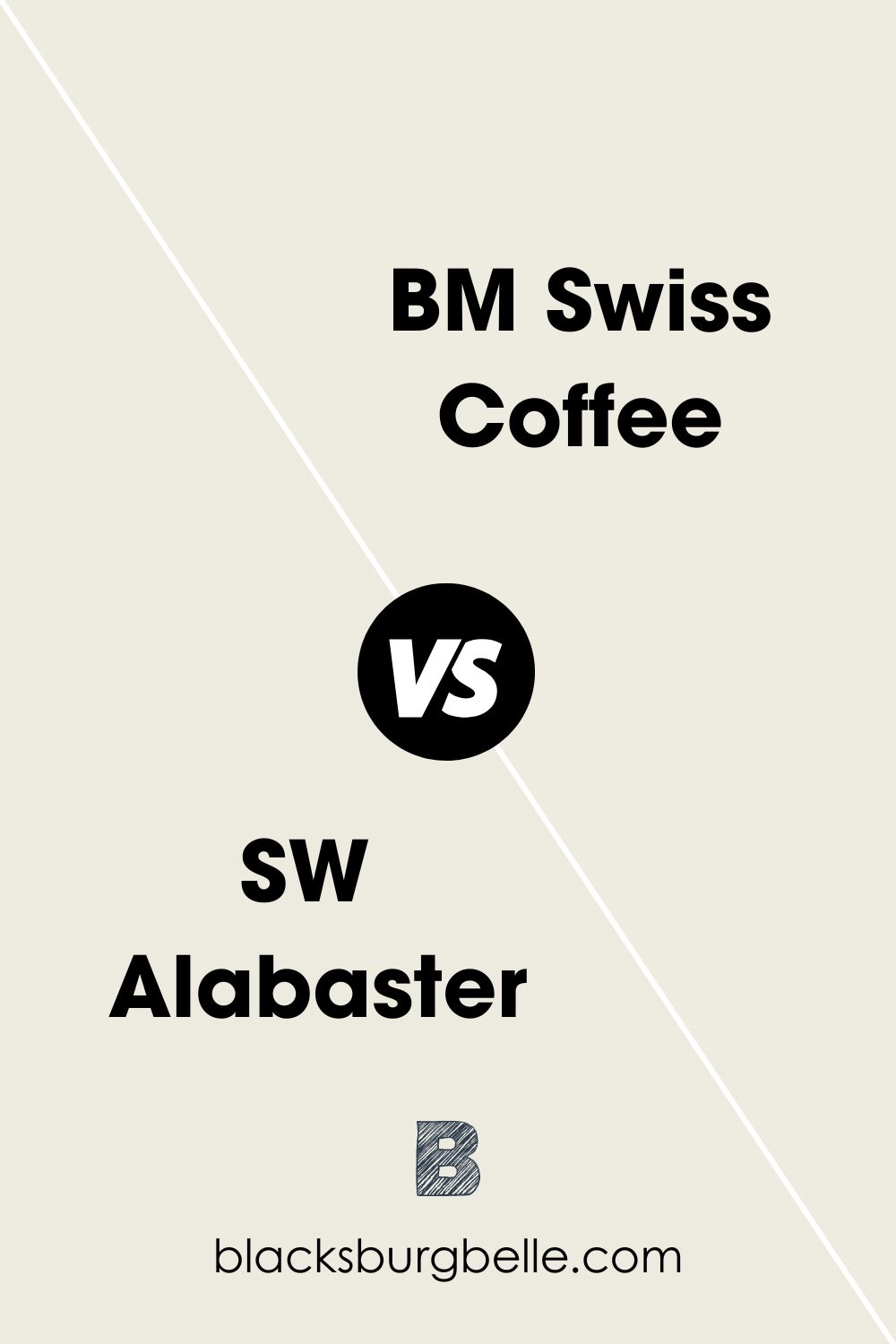 SW Alabaster vs BM Swiss Coffee