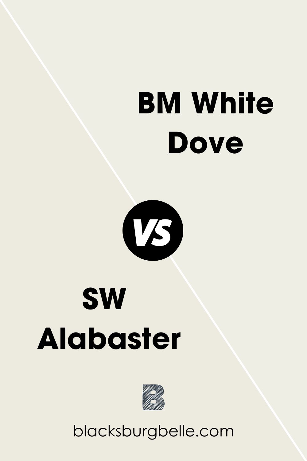 SW Alabaster vs BM White Dove