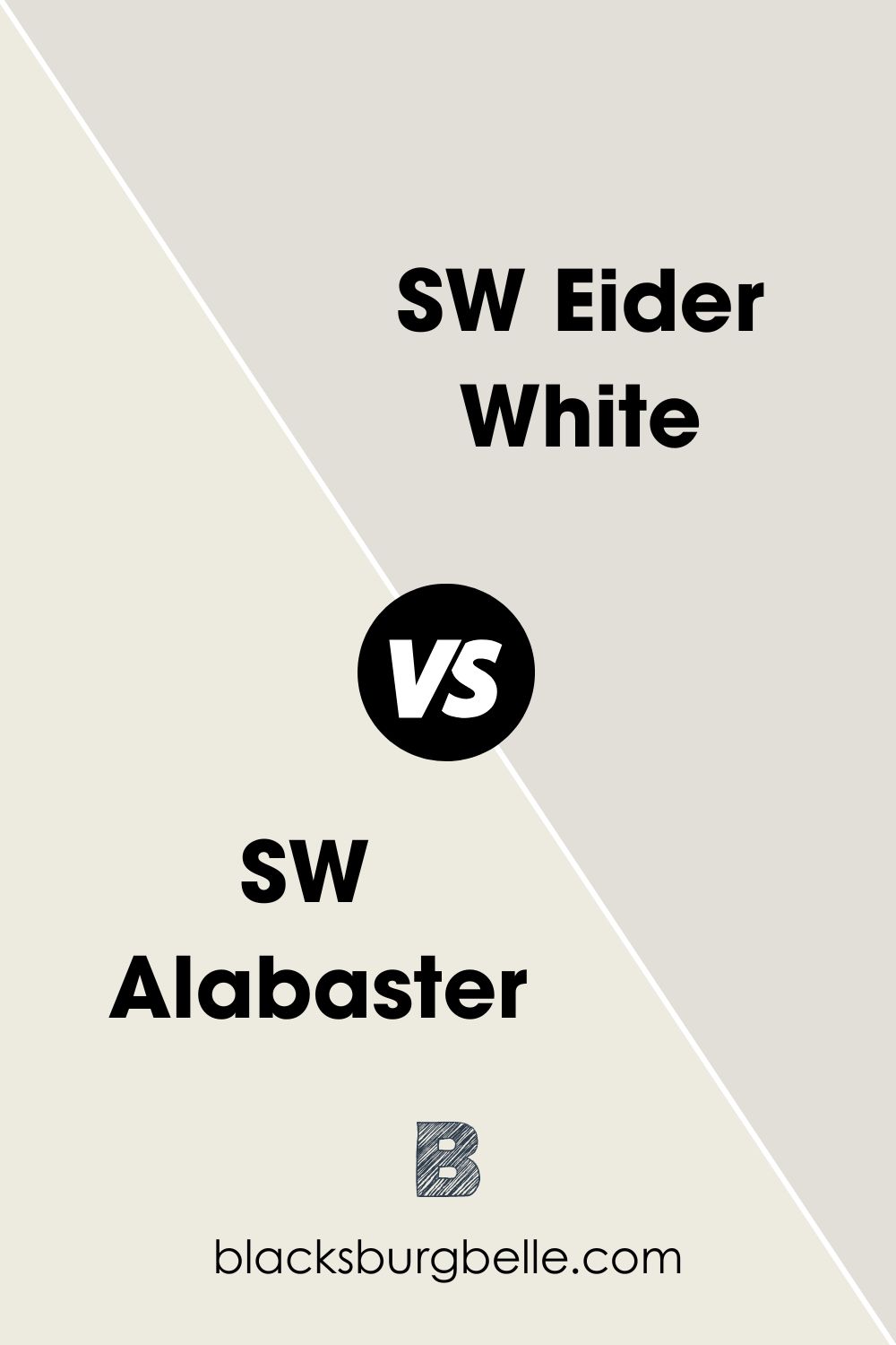 SW Eider White vs SW Alabaster