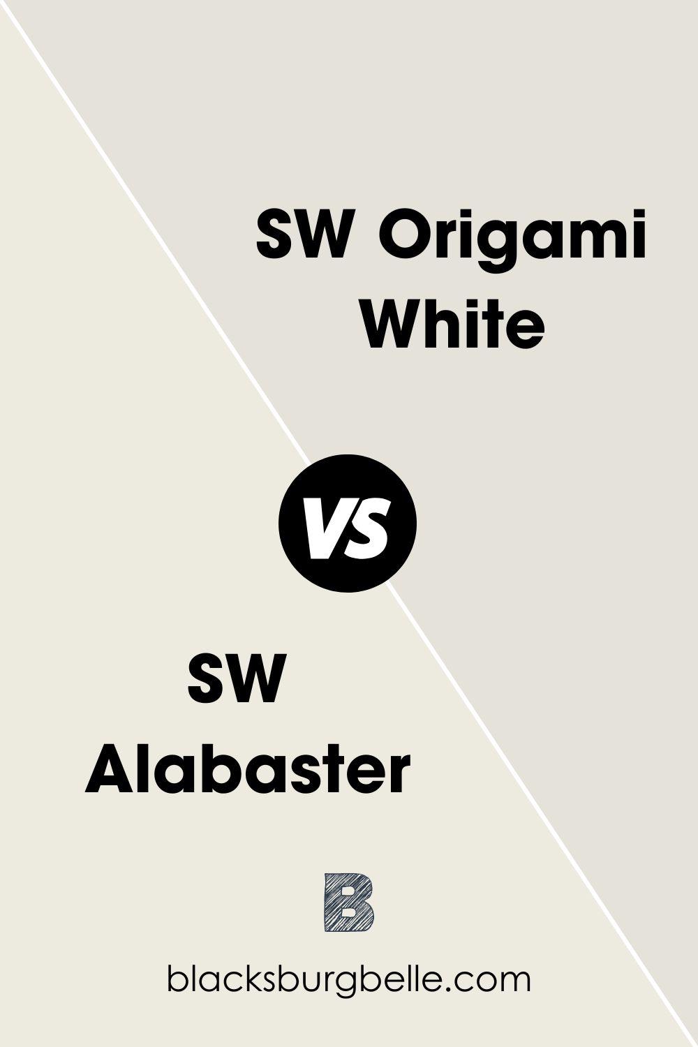 SW Origami White vs SW Alabaster