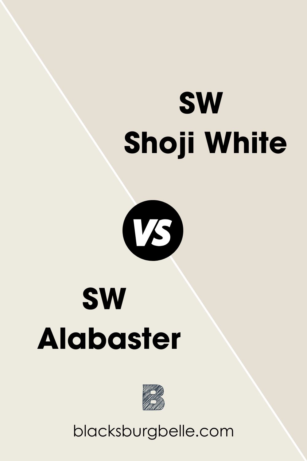 SW Shoji White vs SW Alabaster