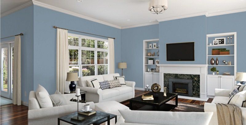 Sherwin Williams Daphne Living Room01