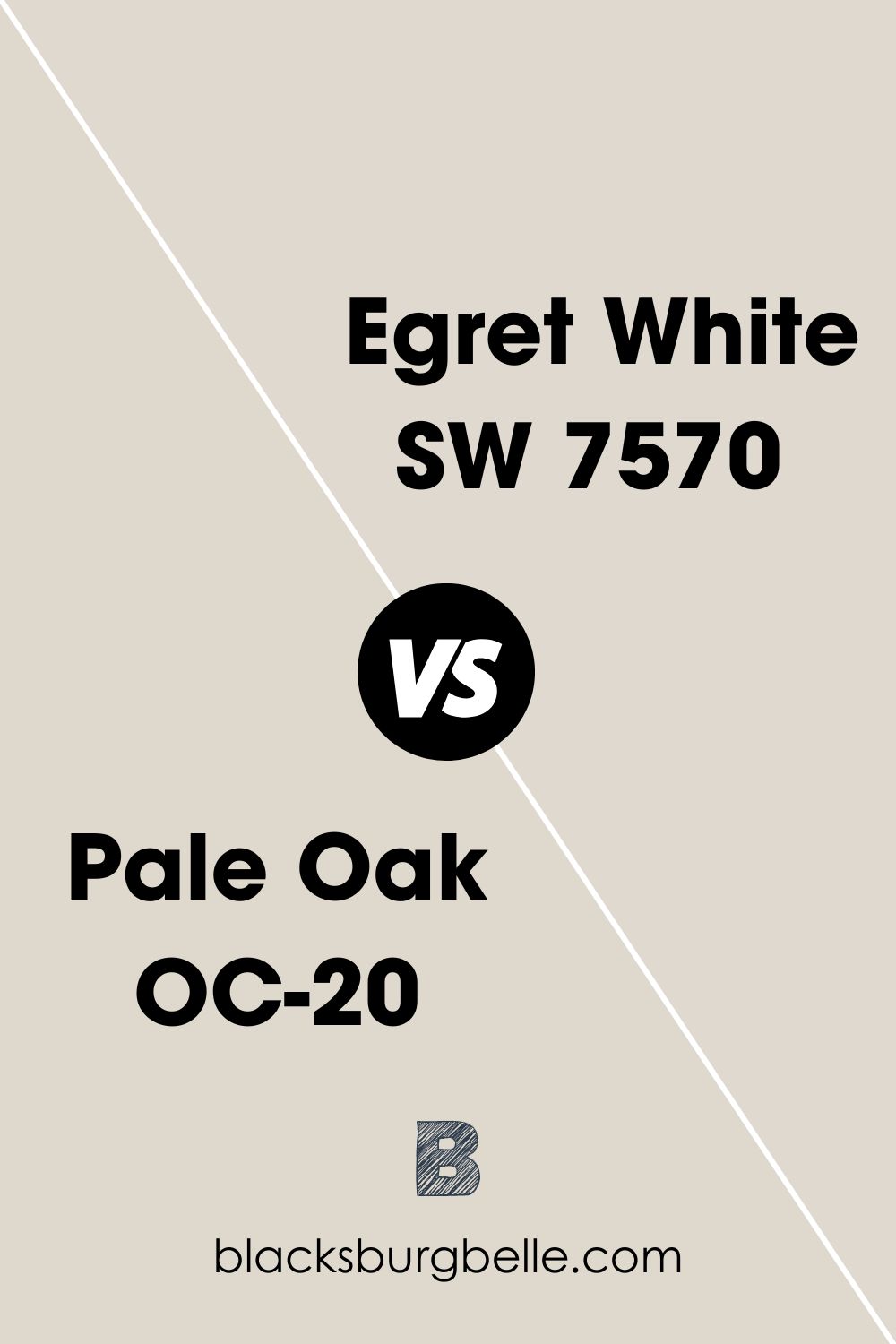 Sherwin Williams Egret White vs Pale Oak