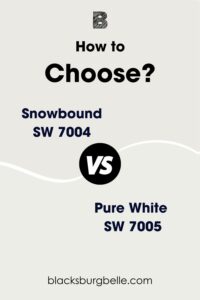 Sherwin Williams Snowbound vs Pure White
