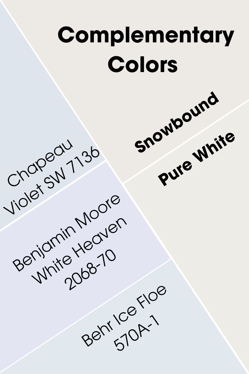 Sherwin Williams Snowbound vs Pure White Complementary Colors