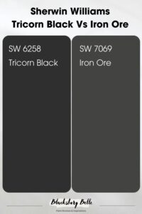 Sherwin Williams Tricorn Black vs Iron Ore How to Choose