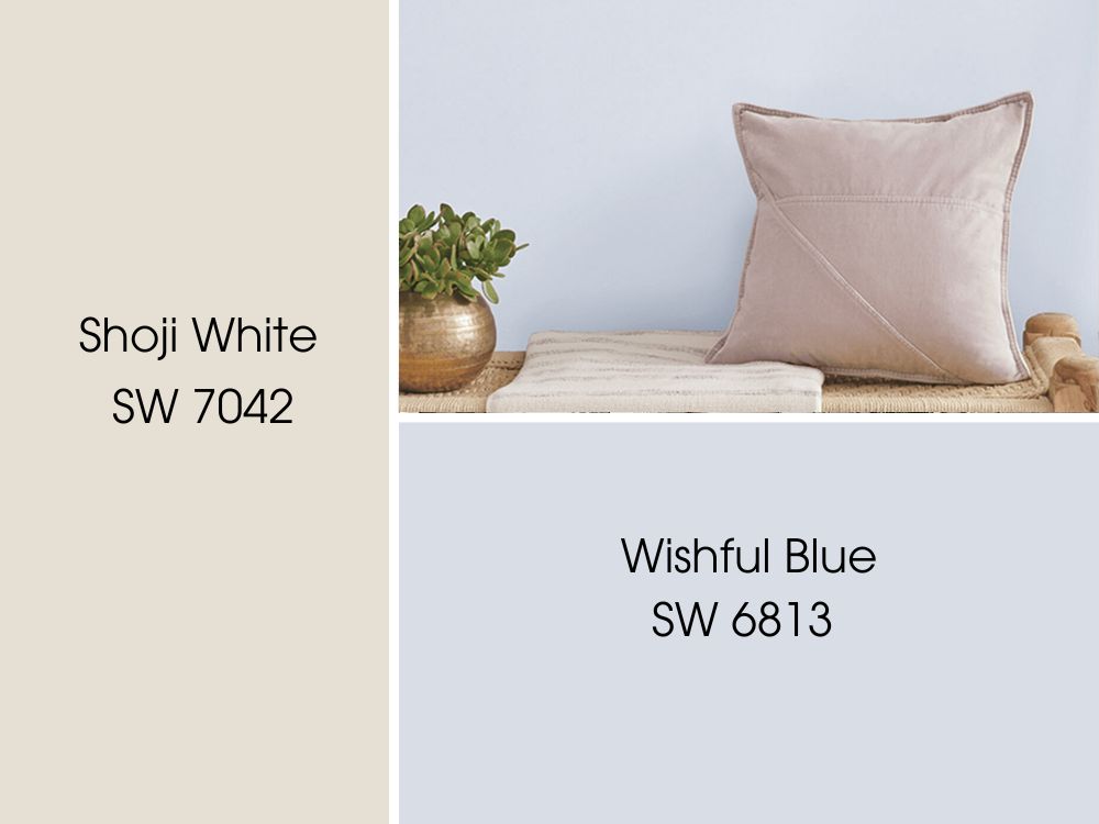 Shoji White Complementary Colors Wishful Blue SW 6813