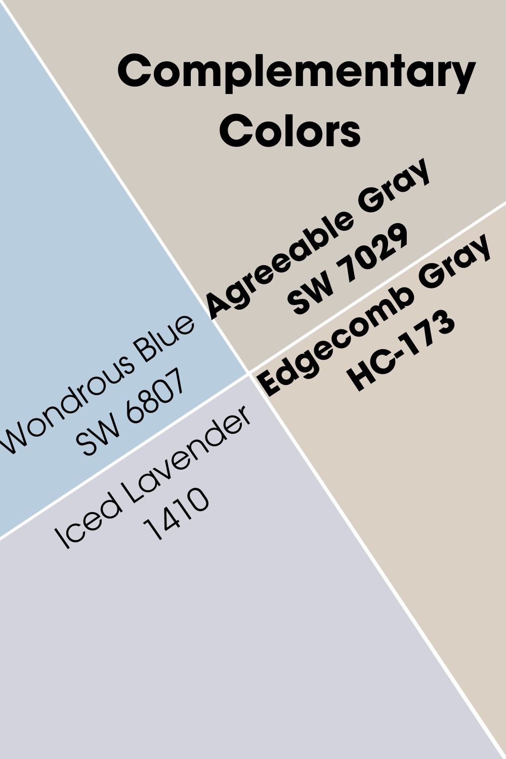 Agreeable Gray vs. Edgecomb Gray Complementary Colors