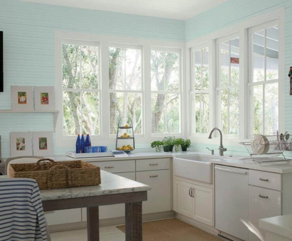 BM Woodlawn Blue on Kitchen Walls