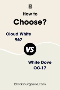 Benjamin Moore Cloud White vs. White Dove