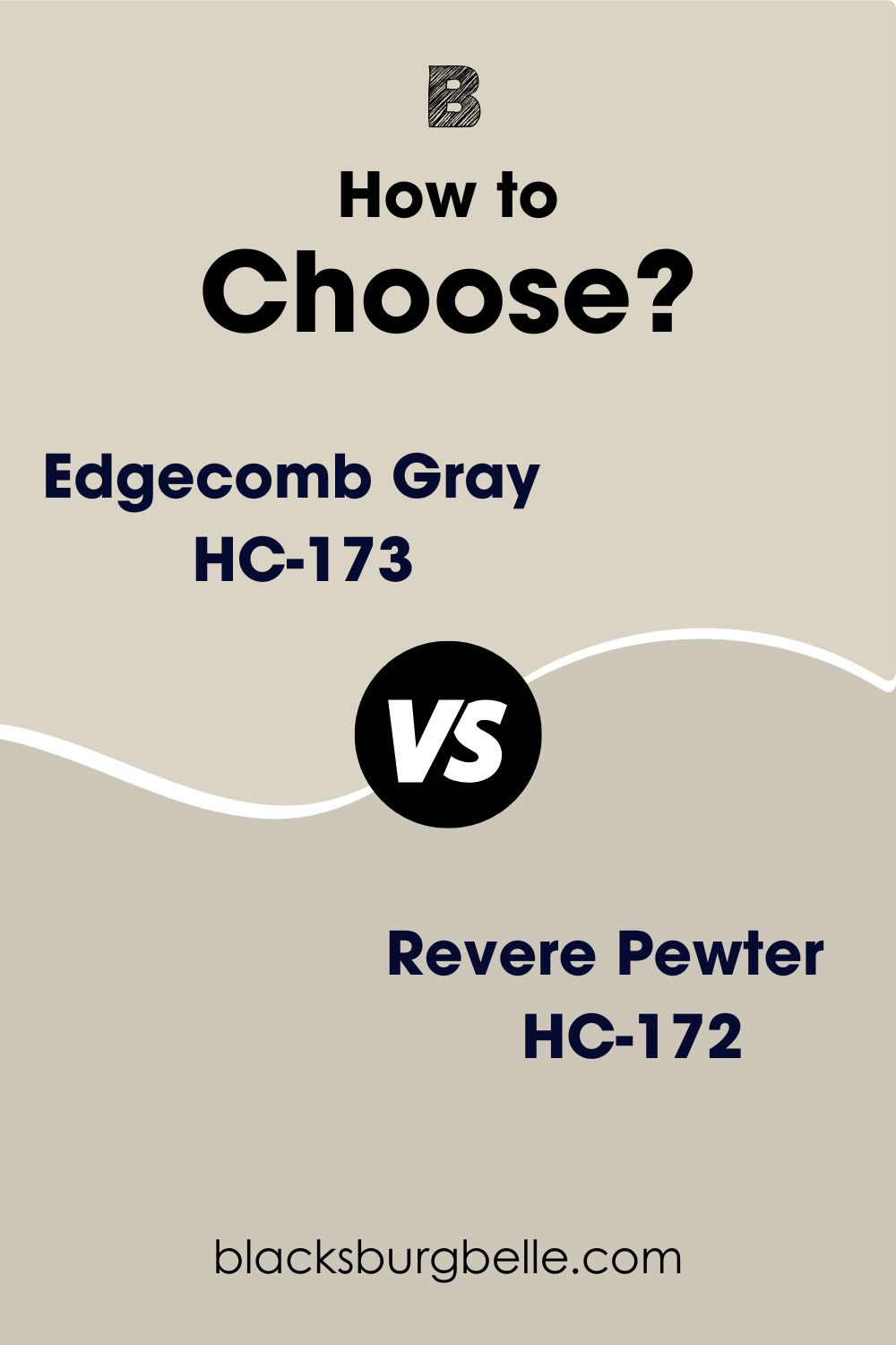 Benjamin Moore Edgecomb Gray vs. Revere Pewter