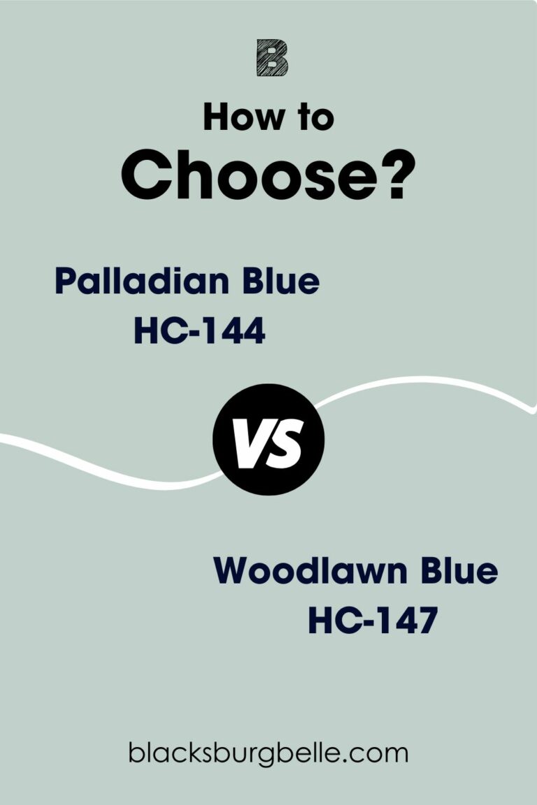 Benjamin Moore Palladian Blue vs Woodlawn Blue