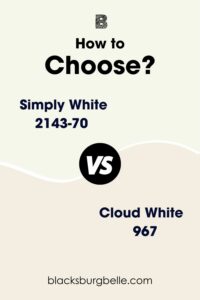 Benjamin Moore Simply White vs Cloud White