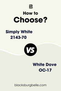Benjamin Moore Simply White vs White Dove